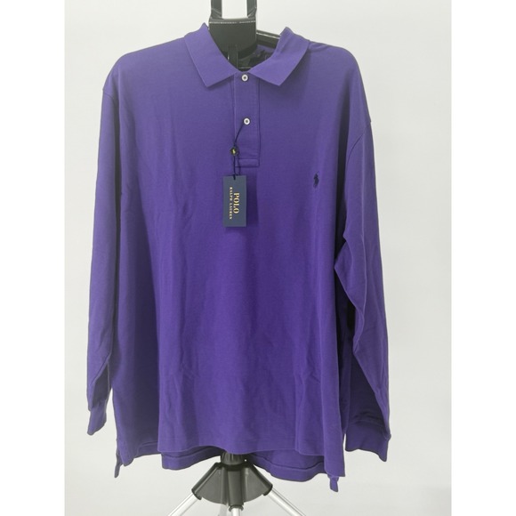 Polo Ralph Lauren Other - NWT Polo Ralph Lauren Mens Long Sleeve Mesh Polo Shirt 100% Cotton Purple 2X BIG